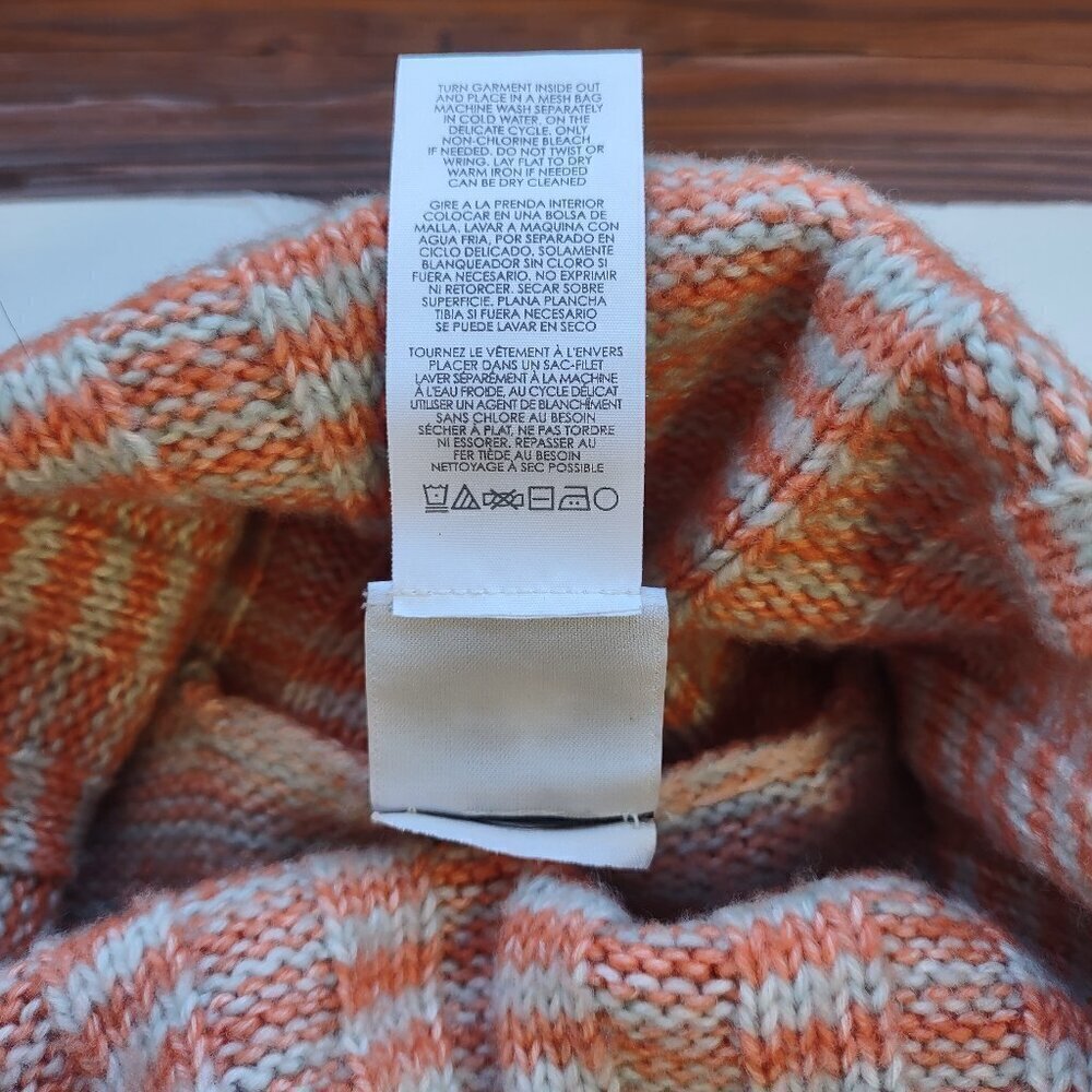 CAbi Striped Cowl Neck Knit Sweater Pullover Relaxed Fit Boho Women Small - Picture 11 of 11